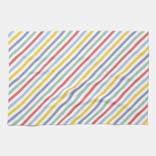 Serviette de motif de rayure d'arc-en-ciel de (Horizontal)
