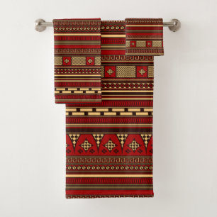 Serviette de Motif géométrique grecque ancienne