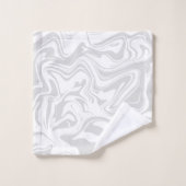 Serviette de motif, grise et blanche de marbre (Gant de toilette)