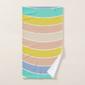 Serviette de motif turquoise jaune rétro (Serviette à main)