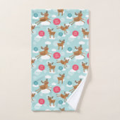 Serviette de Noël au renne cabrioleur (Serviette à main)