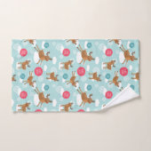 Serviette de Noël au renne cabrioleur (Serviette à main)