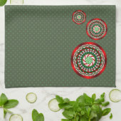 Serviette de Noël aux couleurs de Noël (Plié)