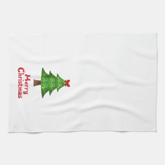 Serviette de Noël avec arbre de Noël (Horizontal)