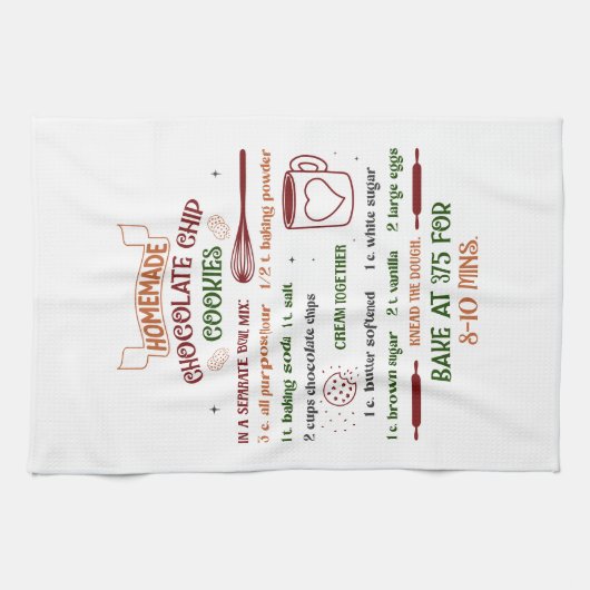 Serviette de Noël avec chipe au chocolat Recette (Horizontal)