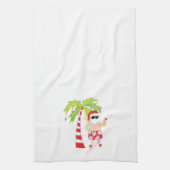 Serviette de Noël avec Père Noël tropical (Vertical)