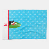 Serviette de Noël Chien Labradoir Noir Planche de (Horizontal)