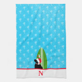 Serviette de Noël Chien Labradoir Noir Planche de (Vertical)