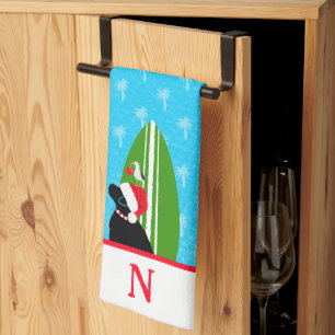 Serviette de Noël Chien Labradoir Noir Planche de