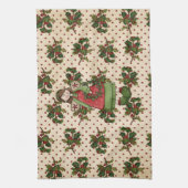 Serviette de Noël de baie de houx (Vertical)