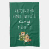 Serviette de Noël de Corgi (Vertical)