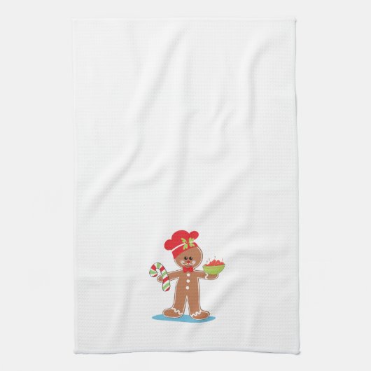 Serviette de Noël de garçon de pain d'épice (Vertical)