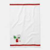 Serviette de Noël de pot de maçon de pays (Vertical)