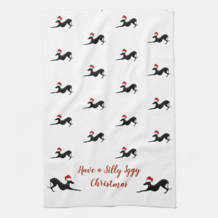 Serviette de Noël italienne Greyhound, Serviette d