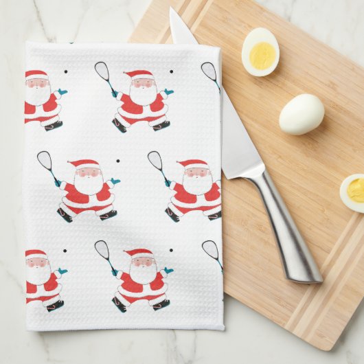 Serviette de Noël pour joueur de squash (Quart Plié)