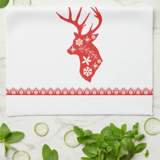 Serviette de Noël Red Deer (Plié)