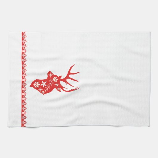 Serviette de Noël Red Deer (Horizontal)