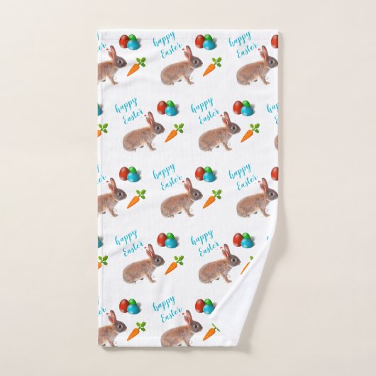 Serviette de Pâques à motif Lapin de Pâques (Serviette à main)