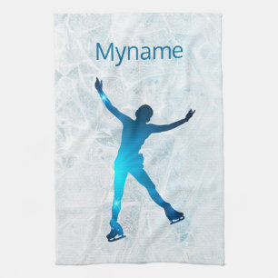 Serviette de patin à glace - étoile bleue