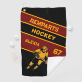 Serviette de patinage de hockey personnalisée (En situation)