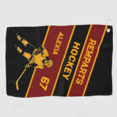 Serviette de patinage de hockey personnalisée (Horizontal)