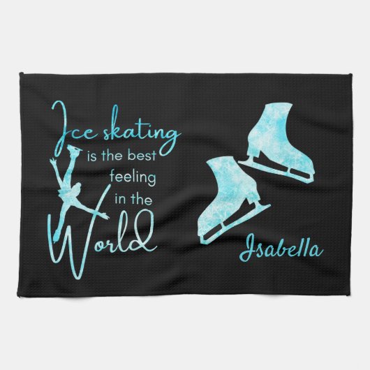 Serviette de patinage sur glace Couche bleue gelée (Horizontal)