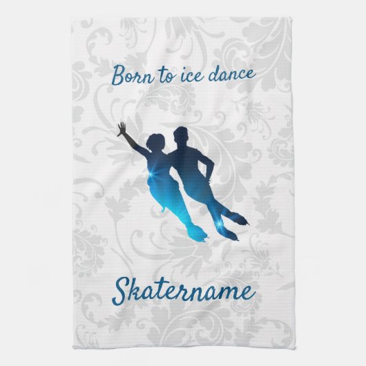 Serviette de patinage sur glace - paire d'étoiles  (Vertical)