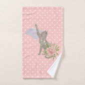 Serviette de pêche Aquarelle main peint Floral Cha (Serviette à main)