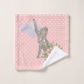 Serviette de pêche Aquarelle main peint Floral Cha (Gant de toilette)