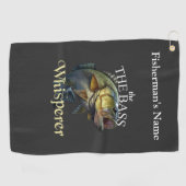 Serviette de pêche foncée Bass Whisperer personnal (Horizontal)