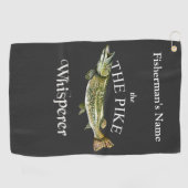 Serviette de pêche foncée personnalisée Whisperer  (Horizontal)