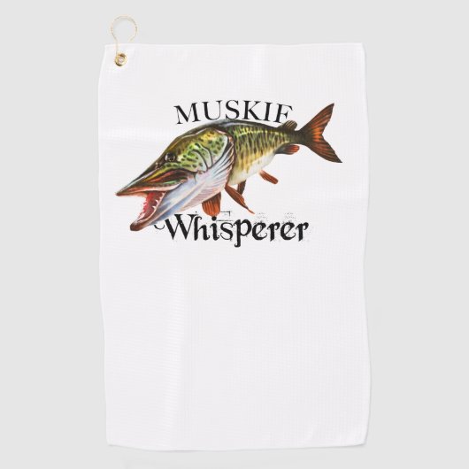 Serviette de pêche Muskie Whisperer (Devant)
