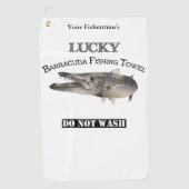 Serviette de pêche personnalisée Lucky Barracuda (Devant)