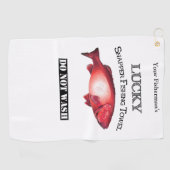 Serviette de pêche personnalisée Lucky Red Snapper (Horizontal)