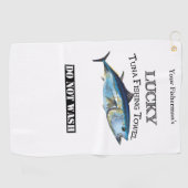 Serviette de pêche personnalisée Lucky Tuna (Horizontal)