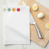 Serviette de Pickleball Blanc Orange Personnalisée (Quart Plié)