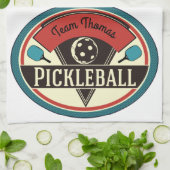 Serviette de Pickleball - conception vintage (Plié)