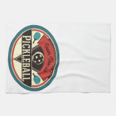 Serviette de Pickleball - conception vintage (Horizontal)