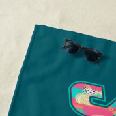 Serviette de piscine et de plage tropicale pour va (En situation)