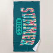Serviette de piscine et de plage tropicale pour va (Devant)