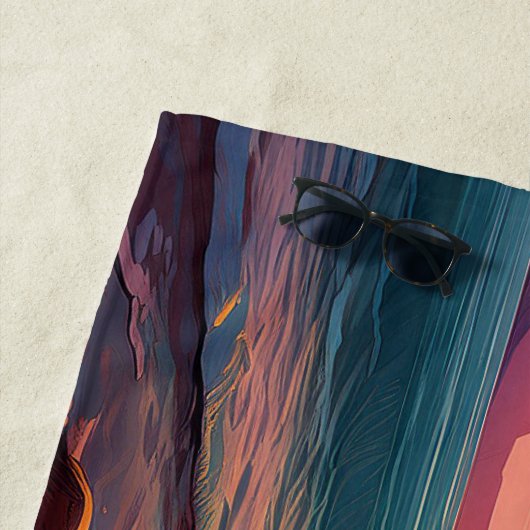 Serviette de plage (En situation)