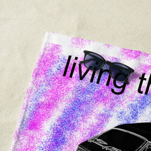 Serviette de plage (En situation)