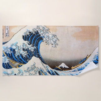 Serviette De Plage 神奈川沖浪裏, grande vague de 北斎, Hokusai, Ukiyo-e