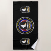 Serviette De Plage 101e division aéroportée "Ranger d'assaut aérien" (Devant)
