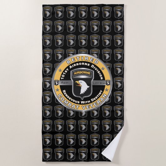 Serviette De Plage 101st Airborne Division Retraité (Devant)