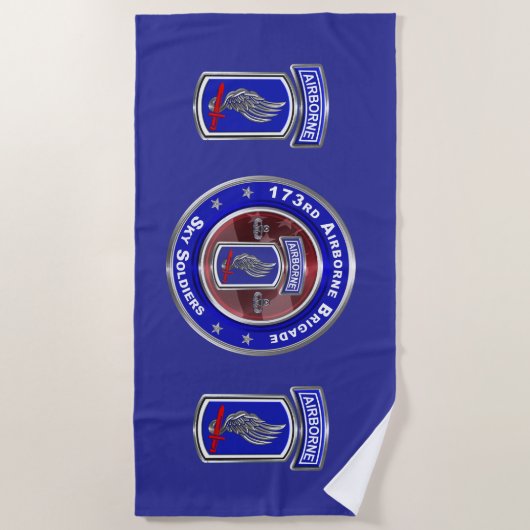 Serviette De Plage 173e brigade aéroportée (Devant)
