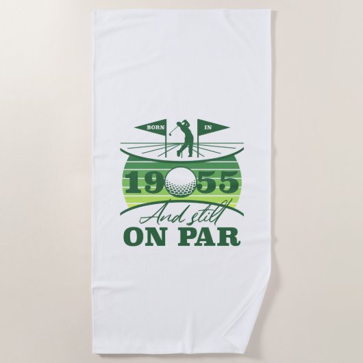 Serviette De Plage 1955 70e anniversaire Humour de golf (Devant)