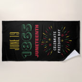Serviette De Plage 19 juin 1865 Junetten Black History Fireworks (Devant)