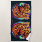 Serviette De Plage 2024 Année du dragon Zodiac chinois (Devant)