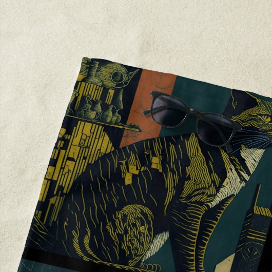 Serviette De Plage 24 cats in one (En situation)